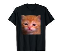 Drôle Triste Orange Chat Chaton Flou Meme Photo T-Shirt Graphique avec Valeur