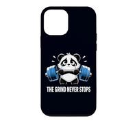 Drôle Triste Panda soulevant Gym Humour The Grind Never Stops Coque pour iPhone 12 Mini