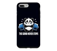 Drôle Triste Panda soulevant Gym Humour The Grind Never Stops Coque pour iPhone 7 Plus/8 Plus