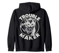 Drôle Troublemaker Cat Rock Hand Punk Rebel Garçons Filles Enfants Sweat à Capuche