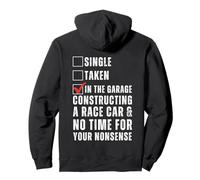 Drôle Unique Pris dans Le Garage pour Construire Une Voiture de Course Sweat à Capuche