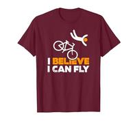 Drôle Vélo Cycliste Cyclisme I Believe i Can Fly T-Shirt, Homme, Marron, M