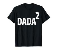 drôle Vintage Dada Squared Dad of Two Kids Fathers Design T-Shirt
