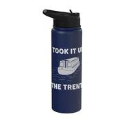 Drôle Vintage Narrowboat Canal Barge Up The Trent Stainless Steel Insulated Water Bottle