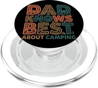 Drôle Vintage Papa Camping Rétro Cadeau Extérieur Papa Knows Best PopSockets PopGrip pour MagSafe
