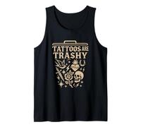 Drôle Vintage Tattoo Meme Flash Art Blague Crâne Trash Citation Débardeur