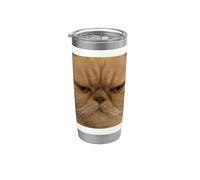 Drôle visage de chat persan gros plan Meme Flou Image floue Gobelet isotherme en acier inoxydable double paroi