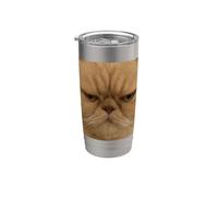 Drôle visage de chat persan gros plan Meme Flou Image floue Gobelet isotherme en acier inoxydable double paroi
