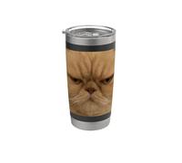 Drôle visage de chat persan gros plan Meme Flou Image floue Gobelet isotherme en acier inoxydable double paroi