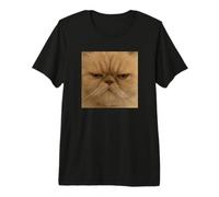 Drôle Visage de Chat Persan Gros Plan Meme Flou Image floue T-Shirt Haut de Gamme