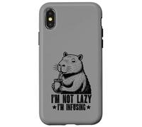 Drôle Yerba Mate Capybara Relaxant Coque pour iPhone X/XS