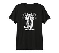Drôles Chats, Cat Playing with Toy Fish -, drôles Chats T-Shirt Haut de Gamme