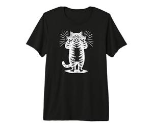 Drôles Chats, Cat Playing with Toy Fish -, drôles Chats T-Shirt Haut de Gamme