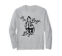 Drôles et Mignonnes lèvres heureuses Disant au Revoir - Manche Longue