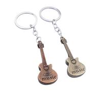 Drôles Guitare Porte-clés,Dessin Animé Pendentif Porte-Clés Mignon Guitare Pendentif 2 Pièces Personnalité Tendance Porte-clés pour Sac À Clé Ornements Petit Souvenir Cadeau