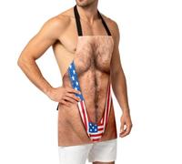 Drôles pour Hommes Imperméable Cuisine Cuisson Bavoirs Blague Hilarante | Tablier De Barbecue Homme Musclé Sexy pour Camping Extérieur Jardin Barbecue Fête à Thème