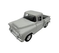 DROMADER Chevrolet Stepside 1955 Voiture miniature 1:39, blanche, modèle de collection détaillé I Welly I