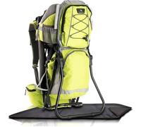 DROMADER Porte-Bébé Randonnée - Sac à Dos Porte Bébé Confortable Dorsal jusqu'à 22kg avec Pare-Soleil, Protection Pluie, Poche Isolante, Matelas à Langer - Cadre Pliable à Une Main - Vert