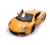 Dromader Welly Voiture Miniature Lamborghini Aventador, échelle 1:39, Jaune