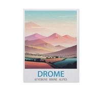 Drôme Auvergne-Rhône-Alpes,1000 Pièces Puzzle en Papier Créatif Éducatif Jigsaw Puzzle Jouet Anti-Stress pour Adultes Enfants Bricolage Jeux Parent-Enfant(38x26cm)-GP18