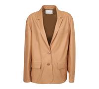 Drome - Veste en Cuir à Col - Femme - Vestes - Beige - Taille: 40 FR