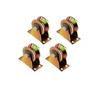 DROMEDARY V-Rollen Lot de 4 poulies de câble avec roulement à billes, roues rainurées, 50 mm, pour portail coulissant, grue de levage, cordes, portail coulissant, porte d'atelier, capacité de charge