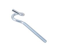 DROMET Crochet Piton Sinueux HOH M6x100 Queue de Cochon pour Fixation de Bâche et Remorque, Filetage 55 mm en Acier Électro-Galvanisé Classe 5.8 avec Approbation ITB