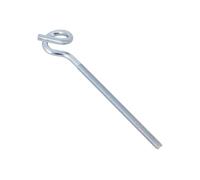 DROMET Crochet Piton Sinueux HOH M6x140 Queue de Cochon pour Fixation de Bâche de Remorque et Suspension Industrielle, Filetage 95 mm en Acier Galvanisé