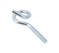 DROMET Crochet Piton Sinueux HOH M8x100 Queue de Cochon, Vis de Fixation 100 mm avec Filetage 45 mm pour Bâche de Remorque et Suspension Industrielle en Acier