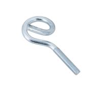 DROMET Crochet Piton Sinueux M10x120 Queue de Cochon pour Fixation de Bâche de Remorque et Suspension Industrielle, Acier Électro-Galvanisé Classe 5.8 avec Approbation ITB