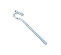 DROMET Crochet Piton Sinueux M10x225 mm Queue de Cochon en Acier Galvanisé 5.8, Filetage 155 mm pour Fixation de Bâche de Remorque et Suspension Industrielle, Agrément ITB