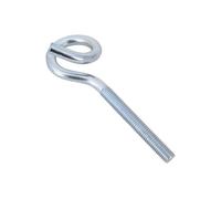 DROMET Crochet Piton Sinueux M12x170 Queue de Cochon en Acier Galvanisé Classe 5.8 pour Fixation de Bâche de Remorque, Suspension de Structure Métallique