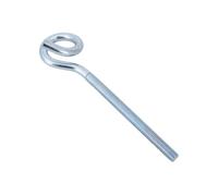 DROMET Crochet Piton Sinueux M12x225 Queue de Cochon, Acier Galvanisé Classe 5.8 pour Suspension de Structure Métallique, Bâche de Remorque et Fixation Industrielle, Filetage 145 mm