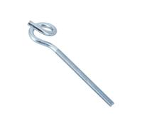 DROMET Crochet Piton Sinueux M8x160 mm, Vis Queue de Cochon en Acier Galvanisé Classe 5.8 pour Fixation de Bâche de Remorque et Suspension Industrielle