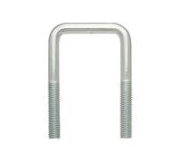 Dromet Étrier en U Type C M6 x 28 x 55 mm (3/4 Pouce) pour Fixation de Châssis et Remorque, Boulon de Serrage Carré en Acier Zingué Haute Résistance