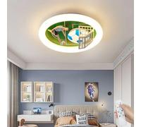 DROMEZ Plafonnier LED Football, 57W Plafonnier Chambre avec Télécommande, 3000K/4000K/6500K, Dimmable Lampe Plafond Rond pour Salon, Bureau, Chambre d'Enfant, Ø50CM