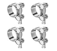 Dromzen 4 Pièces 29-31mm Collier de Serrage Inox, Collier Durite Essence Echappement, Petit Collier à Vis, Accessoires Collier de Serrage pour Anneau, pour Tuyau, Home Gaz, Tuyau D'Eau, Câble