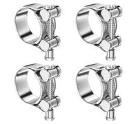 Dromzen 4 Pièces 32-35mm Collier de Serrage Inox, Collier Durite Essence Echappement, Petit Collier à Vis, Accessoires Collier de Serrage pour Anneau, pour Tuyau, Home Gaz, Tuyau D'Eau, Câble