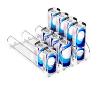 Dromzen Rangement Frigo, Transparent Organisateur Frigo Organiseurs Placards, Refrigerateur Boisson Range Bouteille Frigo Canette Distributeur, Cuisine Support Boite Rangement Frigo Dispenser