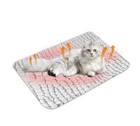 Dromzen Tapis Chauffant Chat Chien, Couverture Chauffante Chat, Tapis Auto, Thermique Animaux, Plaid, Panier Coussin, Gris (66×48cm)
