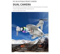 Drone aérien avec caméra HD 4K, conception pliable et maintien d'altitude par pression pour des prises de vue stables.