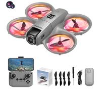 Drone AuroraX avec deux caméras 1080p, FPV, figures acrobatiques 3D, décollage/atterrissage automatique, 3 modes de vitesse, quadricoptère pliable