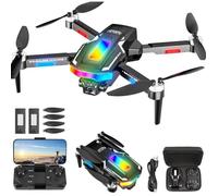 Drone Avec 2 Camera Reglage Electrique Camera, Gukkk 4k Mini Drone Camera Pliable Active D'evitement D'obstacles, Drone Quadricopter-Gukkk Multicolore