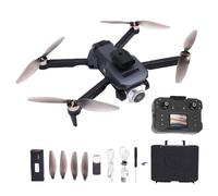 Drone avec appareil photo pour enfants et adultes, drones de moteur RC sans balais avec système d'écoulement optique évitement des obstacles intelligents une clé enlèvement du (Single Battery)