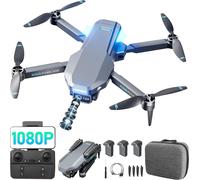 Drone avec caméra 4K HD RC Pliable 270°Evitement d'obstacles, Transmission WiFi, Objectif réglable, 3D Flip,Drone pour débutants RC Quadcopter avec 3 batteries