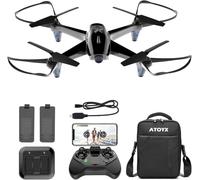 Drone avec Caméra ATOYX Drone Pliable Hélicoptère Télécommande WiFi avec Mode sans Tête, Induction de Gravité, Maintien d'altitude,Fonction de suivi automatique