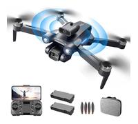 Drone avec Caméra HD Réglable 1080p, Deux Caméras Transmission Sans Fil 2.4G FPV, Pliable, 2 Batteries, Vol de 15 Minutes