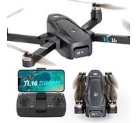 Drone avec Caméra Moteur Brushless Drones pour Adultes Débutants Motorisé Ajustable 2 Cameras FPV RC Quadcopters Pliable 1080P UAV APP Control 3D Flips Jouets Sac de Transport gris