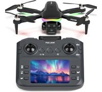 Drone avec Caméra pour Adultes Éclairage LED RVB,Écran LCD FPV Drone pour Débutants,Objectif Réglable Électriquement à 90° Contrôle Gestuel,Maintien de l'altitude Mode Sans Tête,Retournements 3D