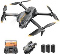 Drone avec caméra pour débutants, FPV pliable RC-Drone Quadrocopter pour enfants et adultes avec fonction d'évitement d'obstacles, moteur brushless, 360°Flips